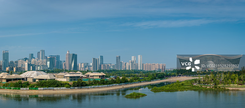 成都环球中心CBD建筑群图片素材