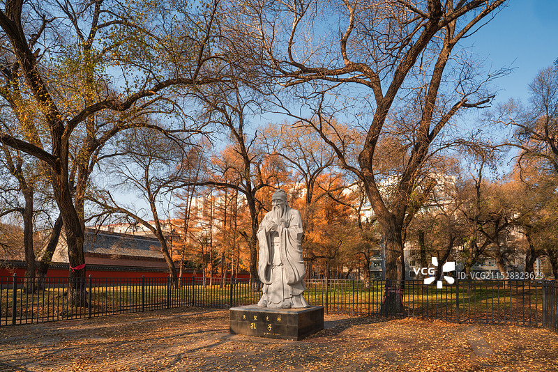 呼兰文庙·孔子像图片素材