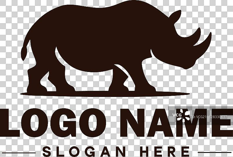 犀牛标志图标 现代野生有角动物图片素材