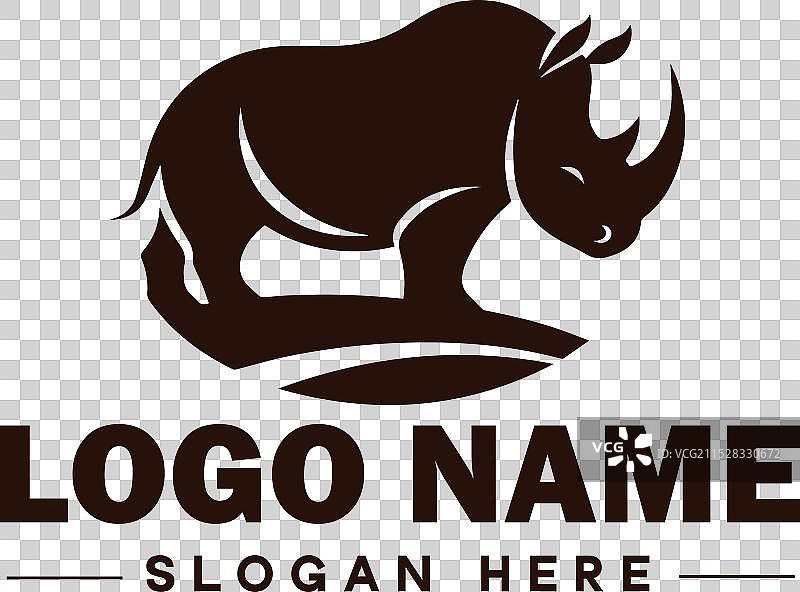 犀牛标志图标 现代野生有角动物图片素材