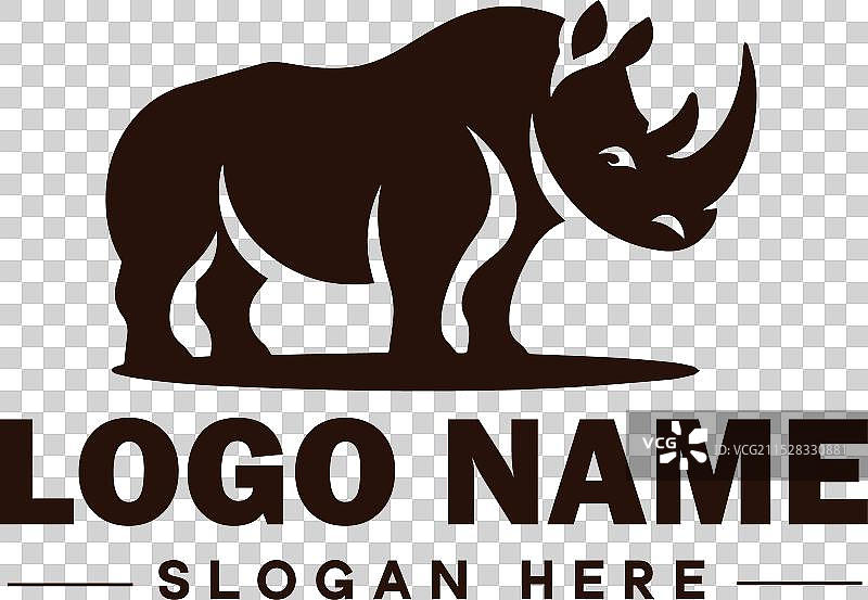犀牛标志图标 现代野生有角动物图片素材