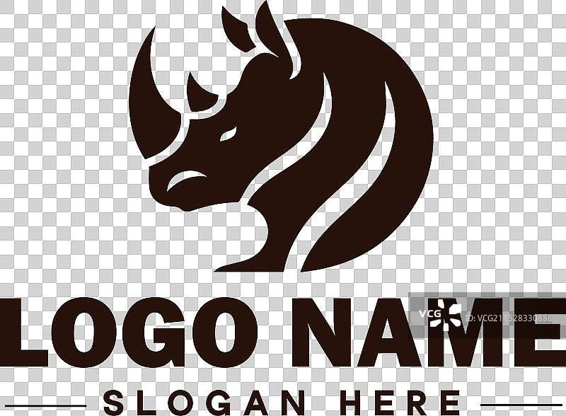 犀牛标志图标 现代野生有角动物图片素材