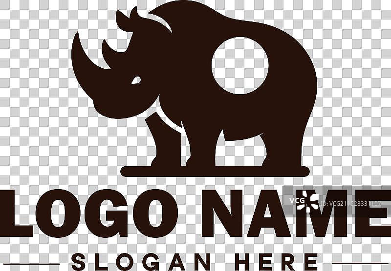 犀牛标志图标 现代野生有角动物图片素材