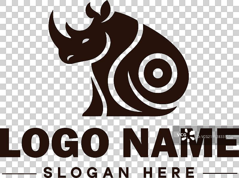 犀牛标志图标 现代野生有角动物图片素材