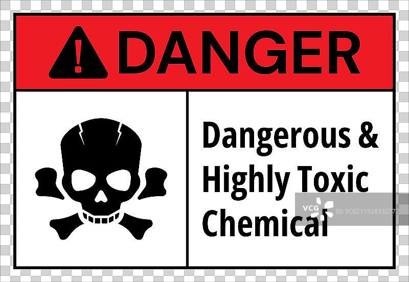危险或警告：危险且高度毒性图片素材