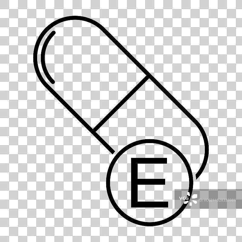 维生素E图标 健康药物胶囊补充剂图片素材