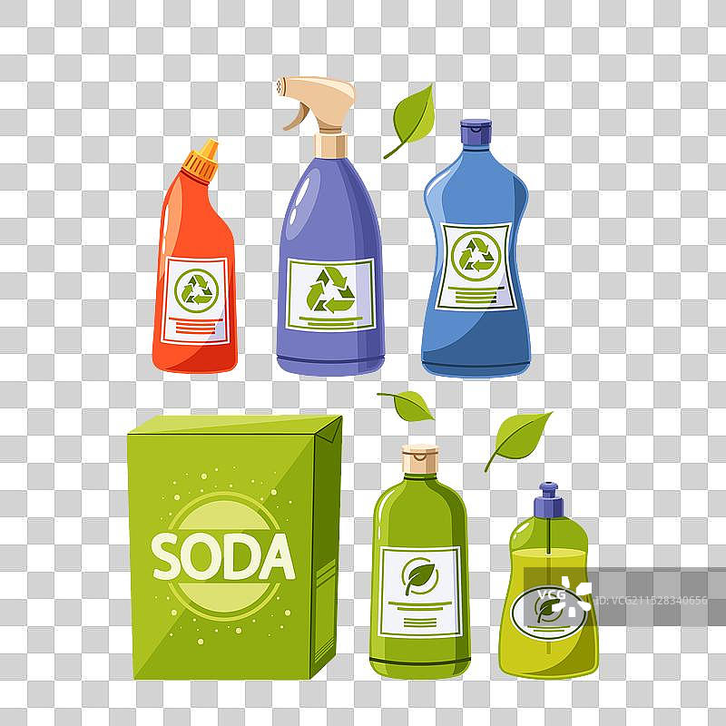 环保清洁产品，瓶子展示图片素材