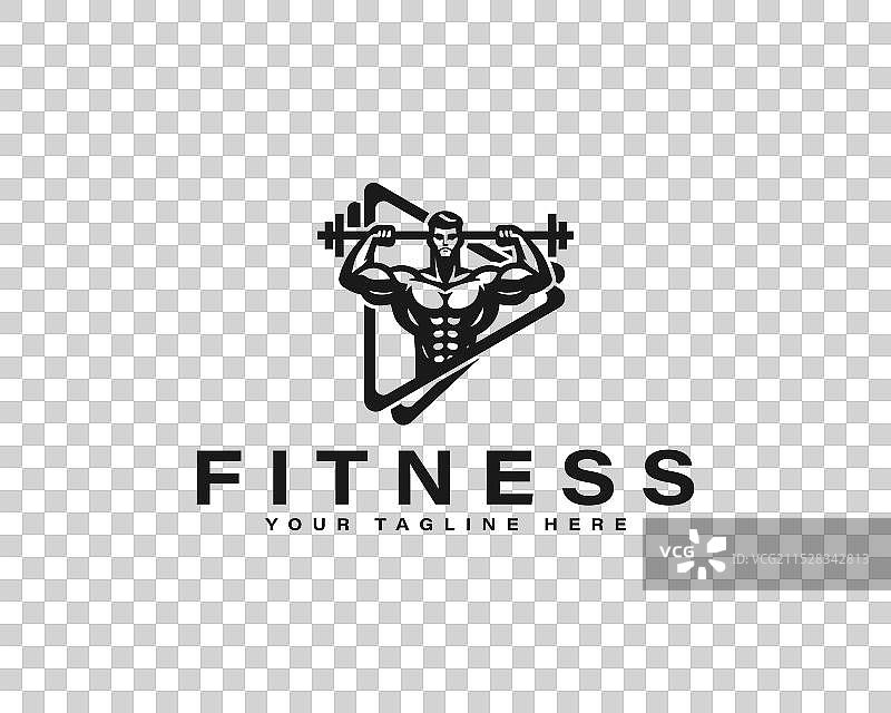 简约健身房和健身logo设计模板图片素材