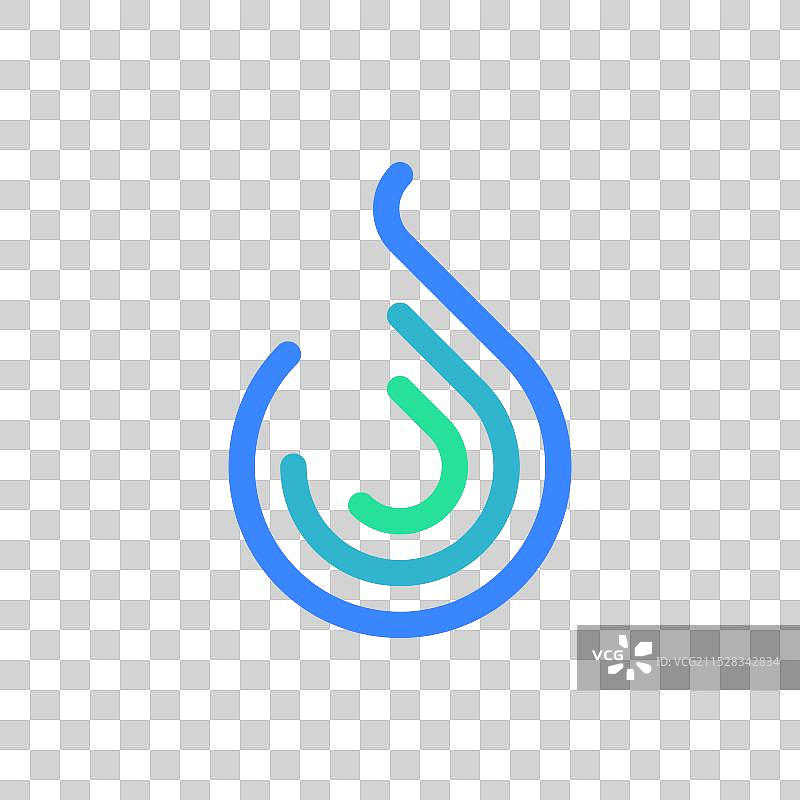 抽象水滴线条logo图片素材