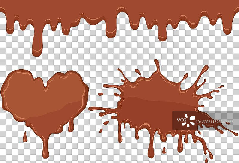 巧克力滴落、污渍和飞溅图片素材