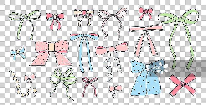 各种丝带发饰套装和礼品图片素材