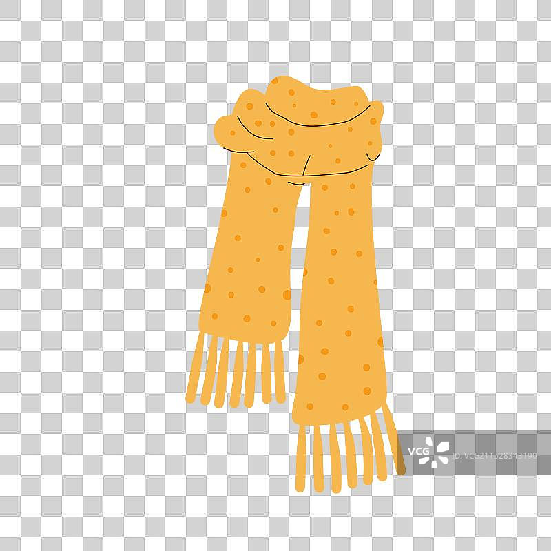 温暖舒适的围巾，孤立在白色背景上图片素材