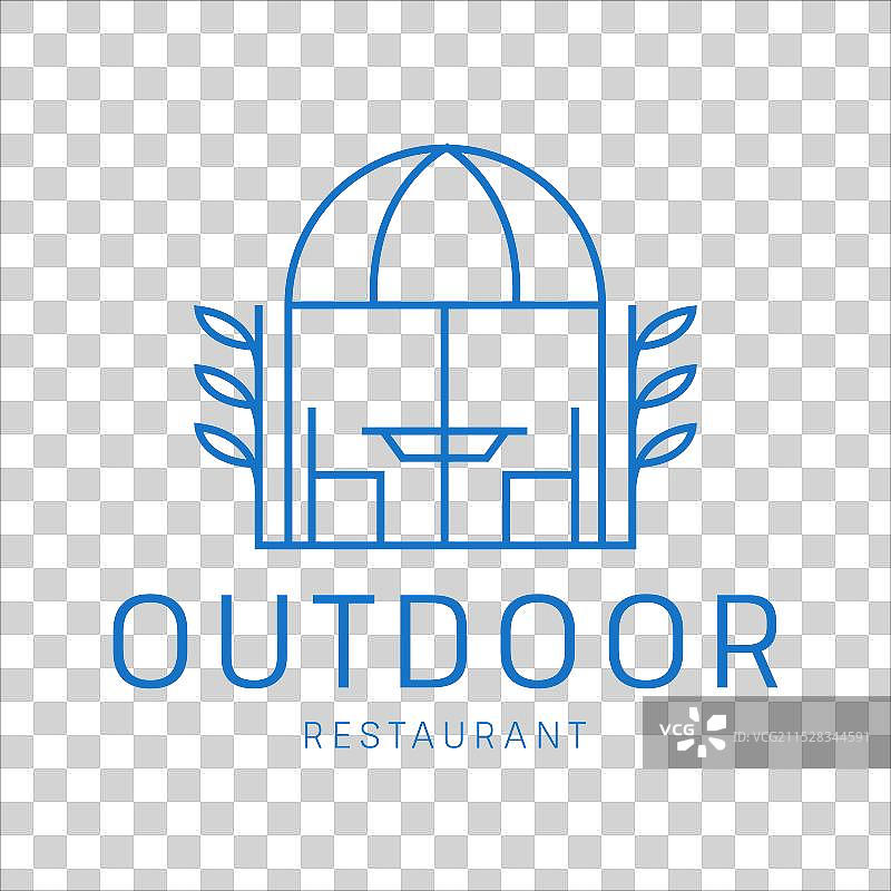 户外餐厅极简风格标志设计图片素材