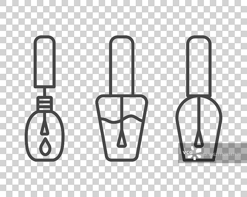 美容主题的线性图标集合图片素材