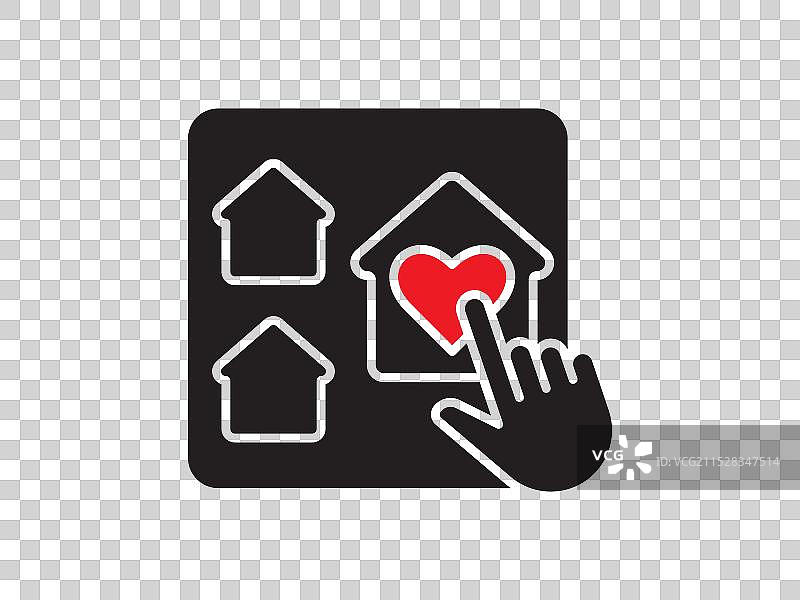 孤立的房屋图标表示图片素材