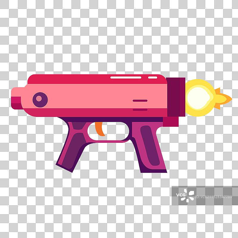 红色未来派枪械图片素材