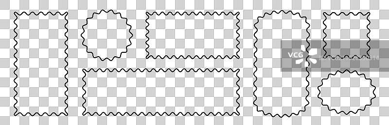 边框框架，扇贝边缘，矩形，椭圆，圆形图片素材