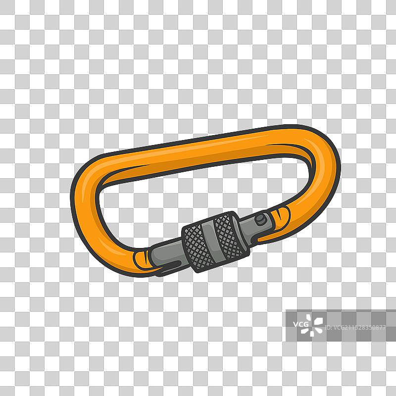 黄色风格的卡通登山扣图片素材