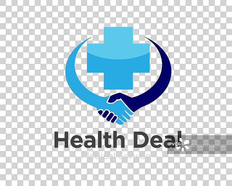 医疗服务的健康交易标志设计图片素材
