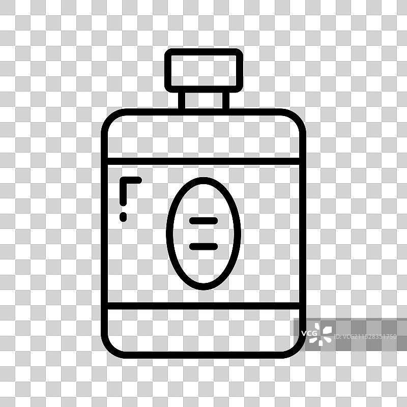 玻璃瓶中的剃须后乳液图片素材