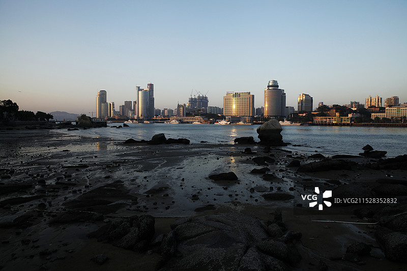 福建省厦门市夕照图片素材