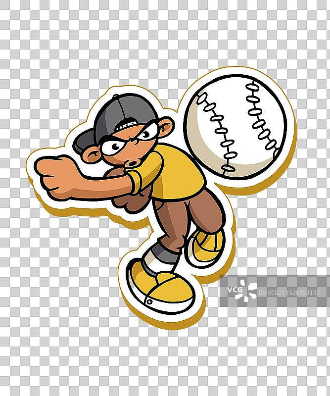 棒球投手男孩图片素材