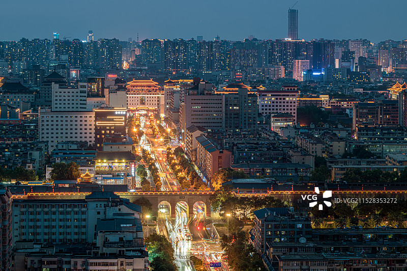 西安城墙朱雀门图片素材