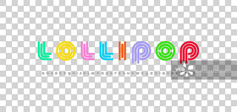 现代风格的条纹字体时尚字母表图片素材