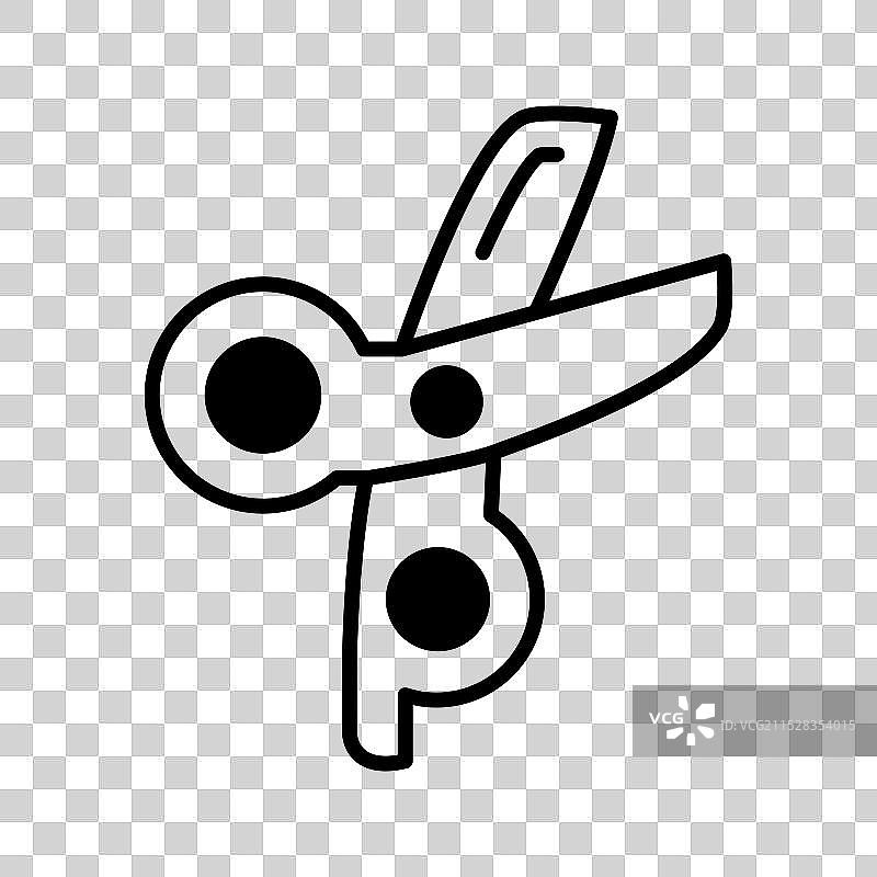 剪刀图标，一对剪切刀片图片素材