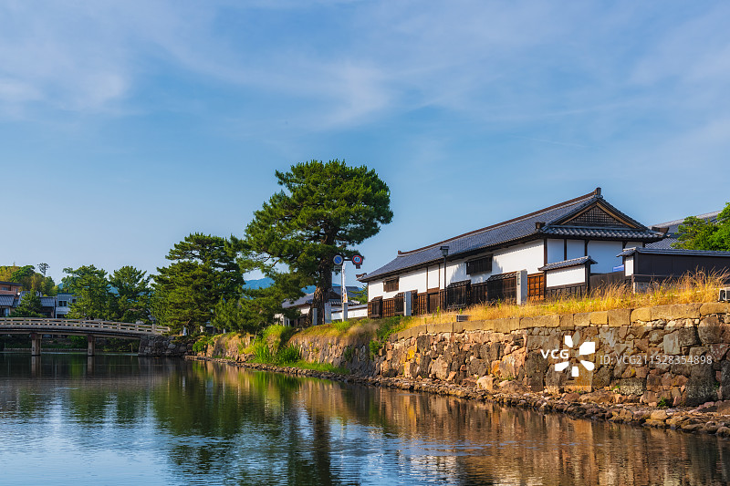 霓虹国，日本本州，中国地区，松江，水道，松江堀川游览船，松江历史馆，松江博物馆，松江藩上級武士宅邸图片素材