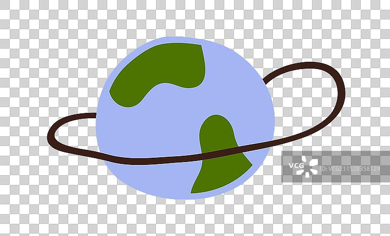 简单涂鸦风格的地球行星儿童画图片素材