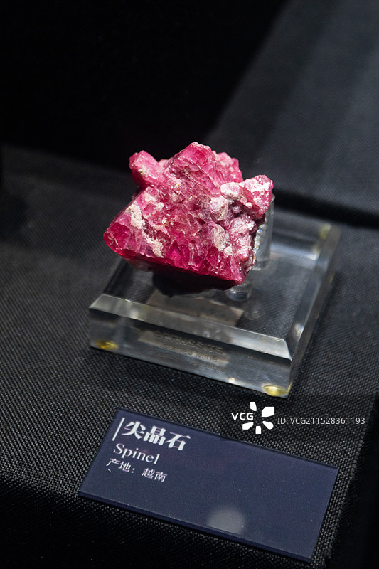 尖水晶 越南 浙江省地质博物馆图片素材