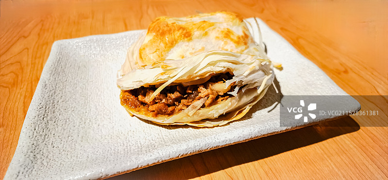 陕西美食肉夹馍图片素材