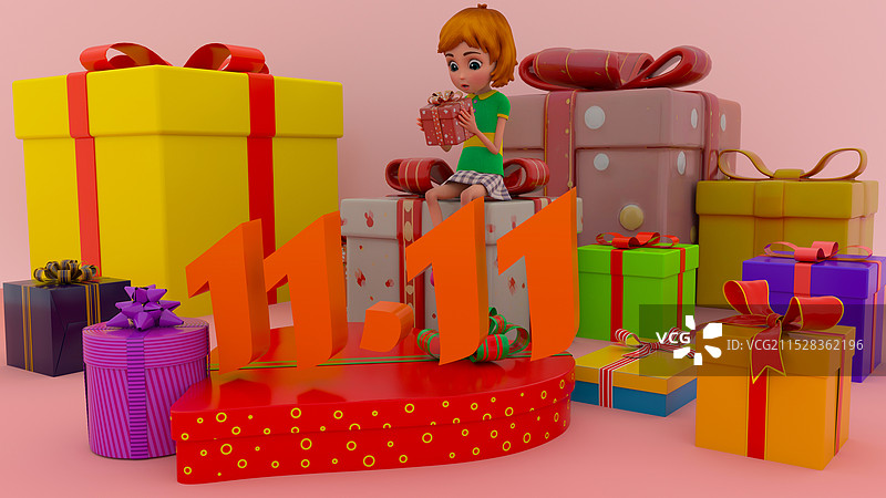 双十一礼物狂欢图片素材
