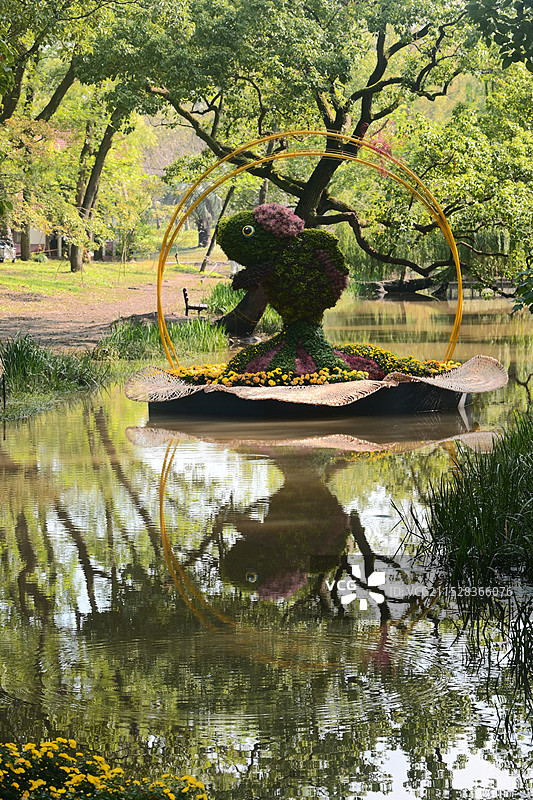 共青森林公园趣味菊花展图片素材