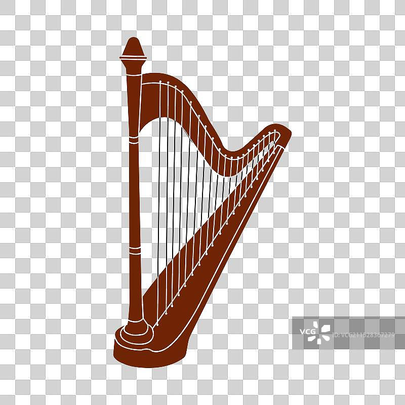 竖琴图标设计图片素材