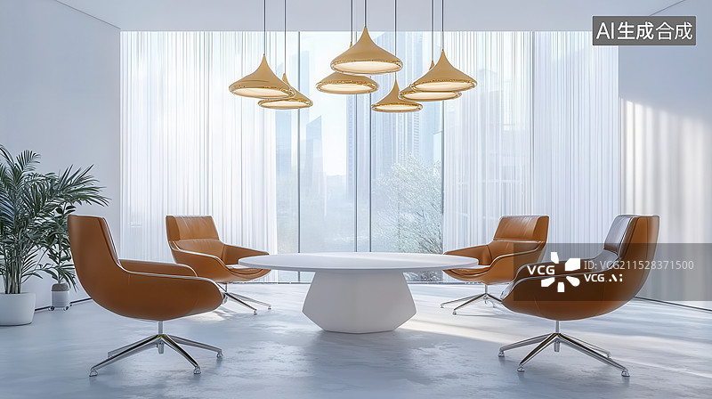 【AI数字艺术】会议室办公室图片素材