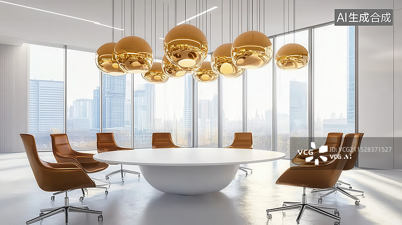 【AI数字艺术】会议室办公室图片素材