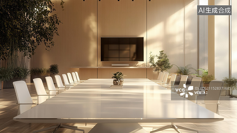 【AI数字艺术】会议室办公室图片素材