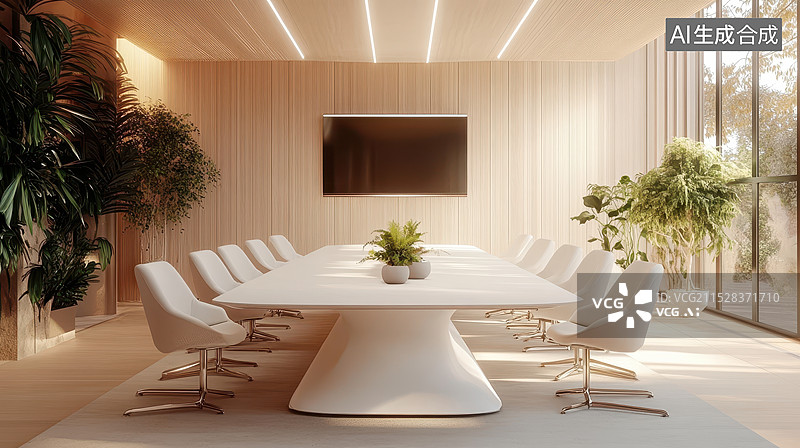 【AI数字艺术】会议室办公室图片素材