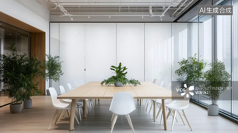 【AI数字艺术】会议室办公室图片素材