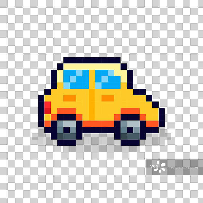 像素艺术汽车图标游戏资产设计图片素材