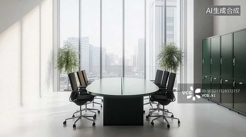 【AI数字艺术】会议室办公室图片素材