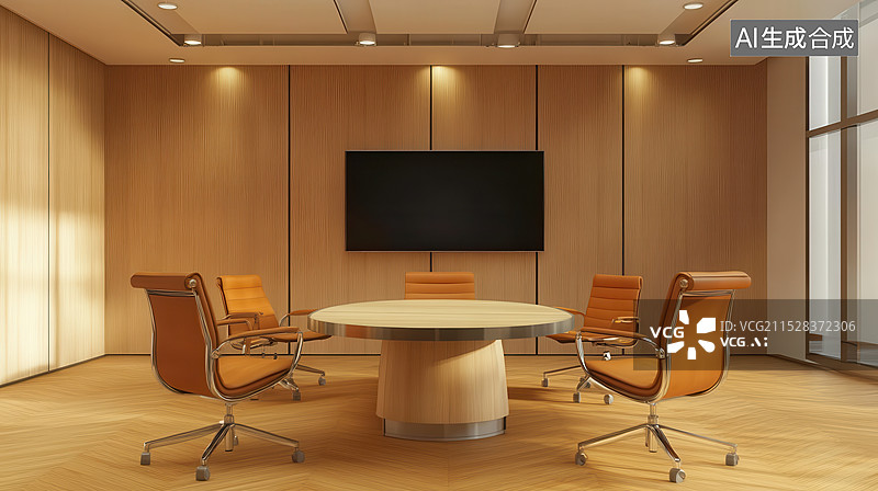 【AI数字艺术】会议室办公室图片素材