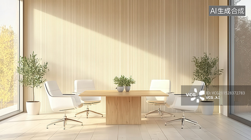 【AI数字艺术】会议室办公室图片素材