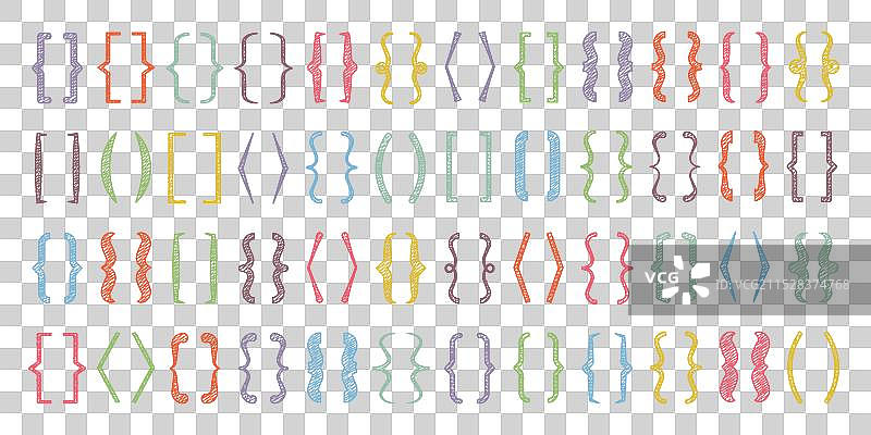 彩色引用框中的阴影文本括号图片素材