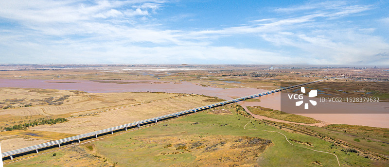 石嘴山市惠农区红崖子黄河大桥图片素材