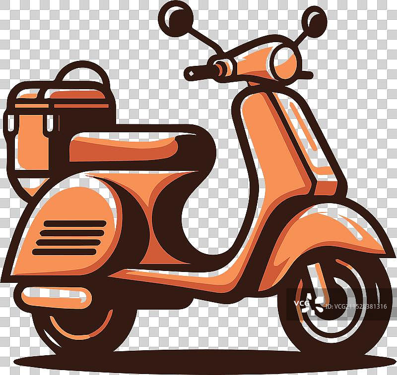 滑板车送货服务卡通图像图片素材