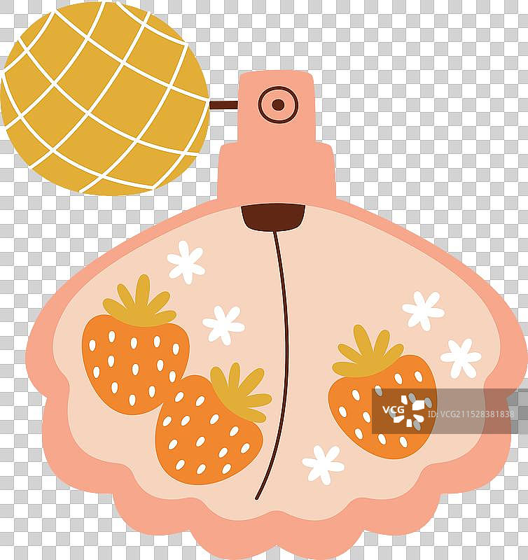 草莓香气的香水瓶图片素材