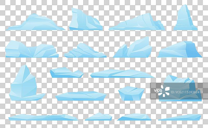 漂浮的冰川、冰块、冰山和图片素材